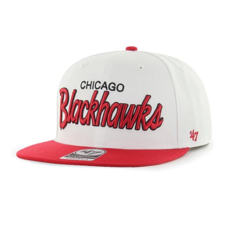 NHL Chicago Blackhawks Crosstown Script Two tone ’47 CAPTAIN