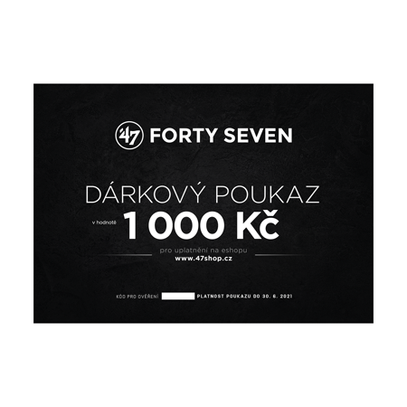 Dárkový poukaz  47´ v hodnotě 1000 Kč