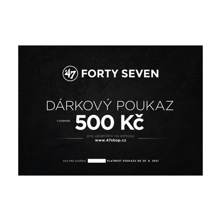 Dárkový poukaz  47´ v hodnotě 500 Kč