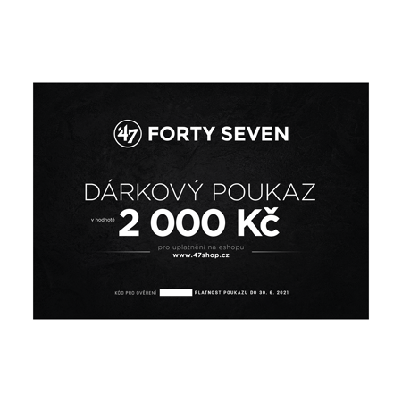 Dárkový poukaz  47´ v hodnotě 2000 Kč
